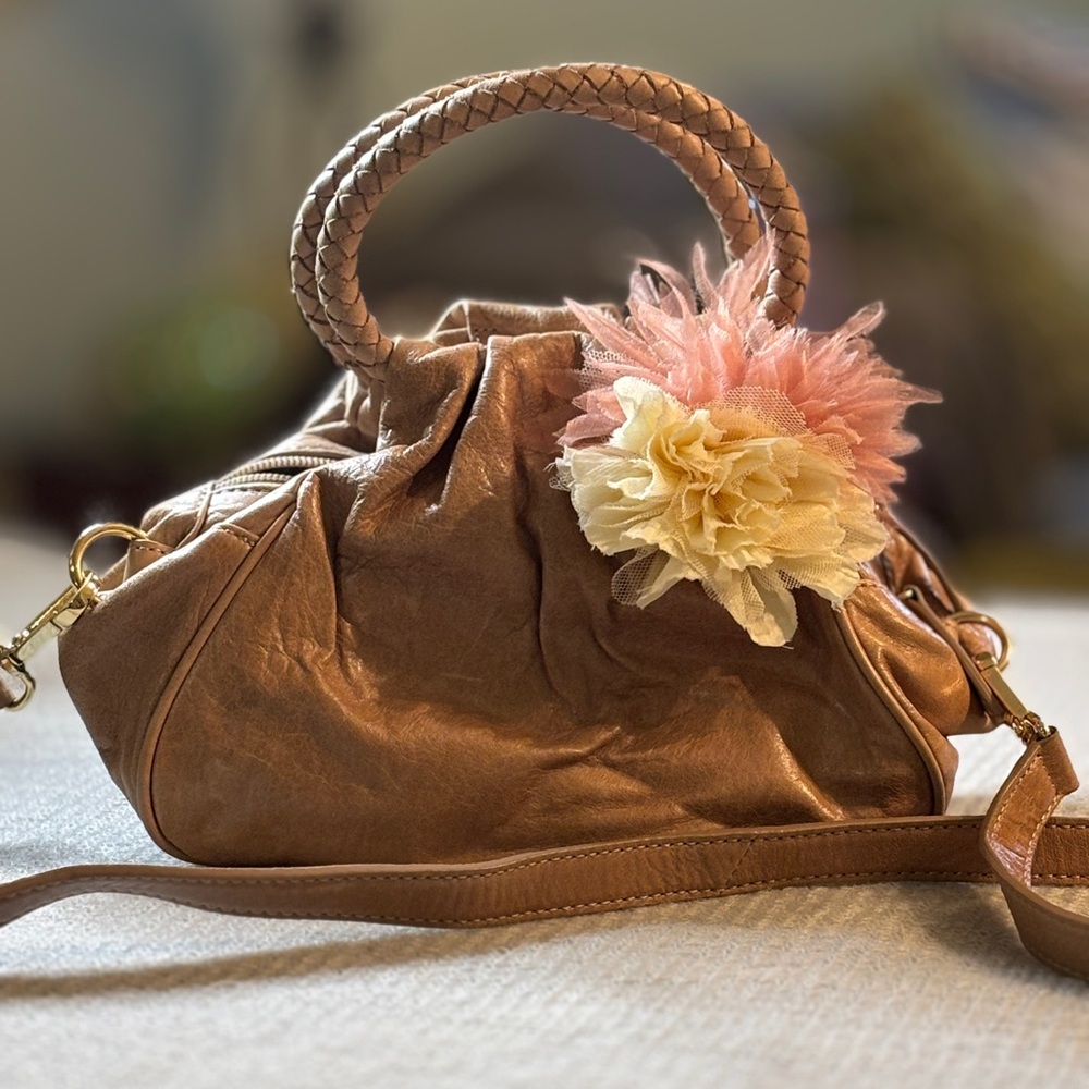 Talbots Tan Leather Shoulder Bag